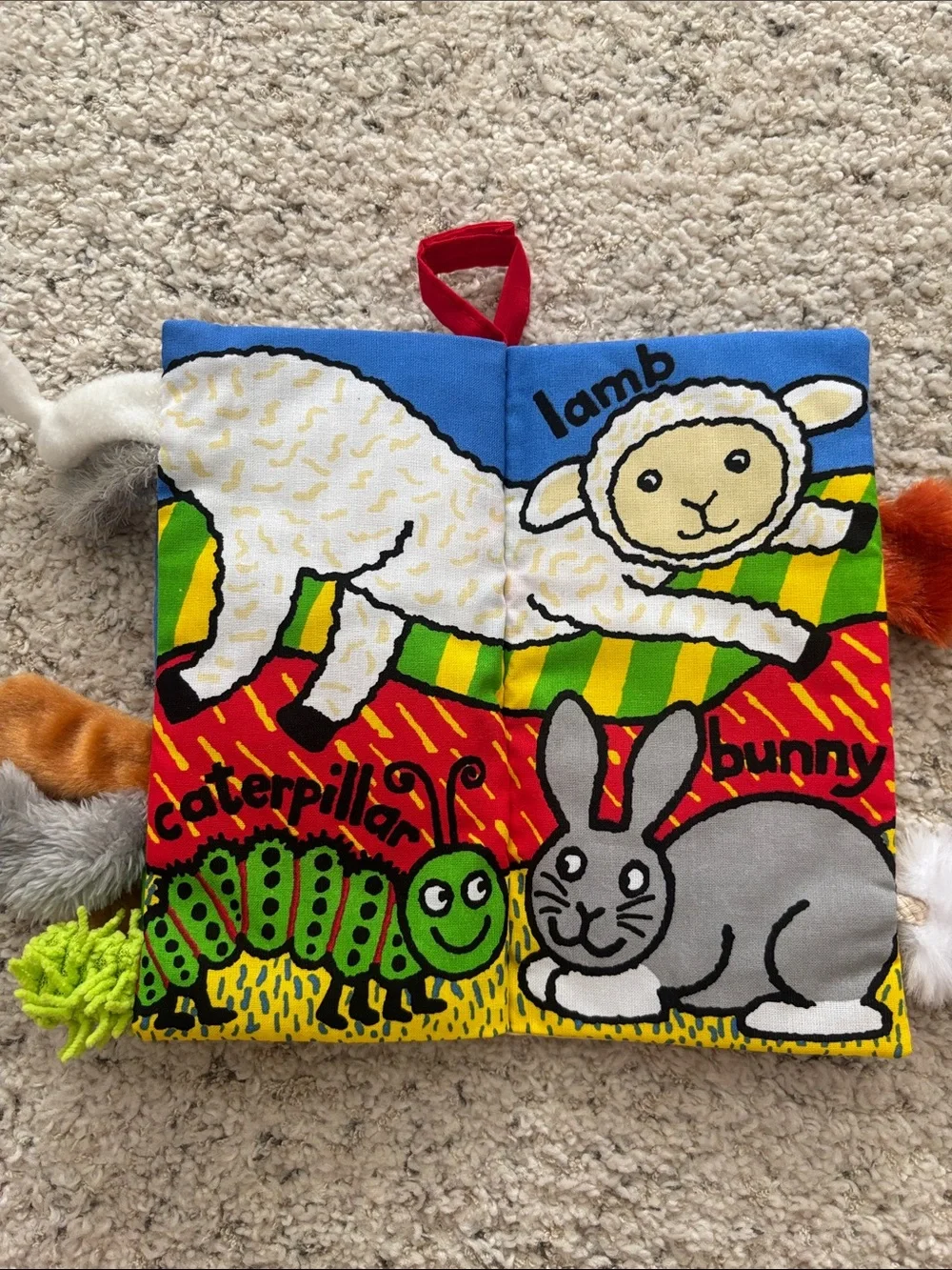 Baby Jellycat Fluffy Tails Plush Crinkle Book